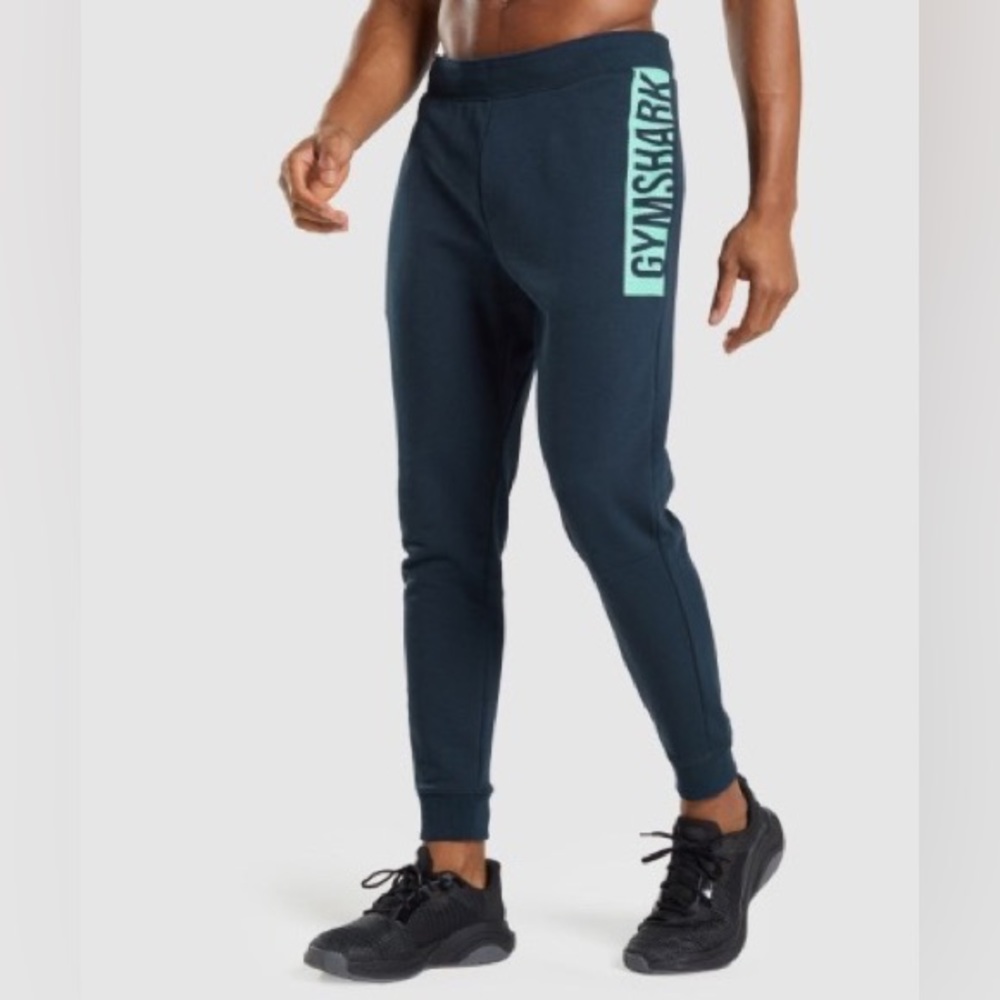 Navy Gymshark Bold Men's Joggers XS